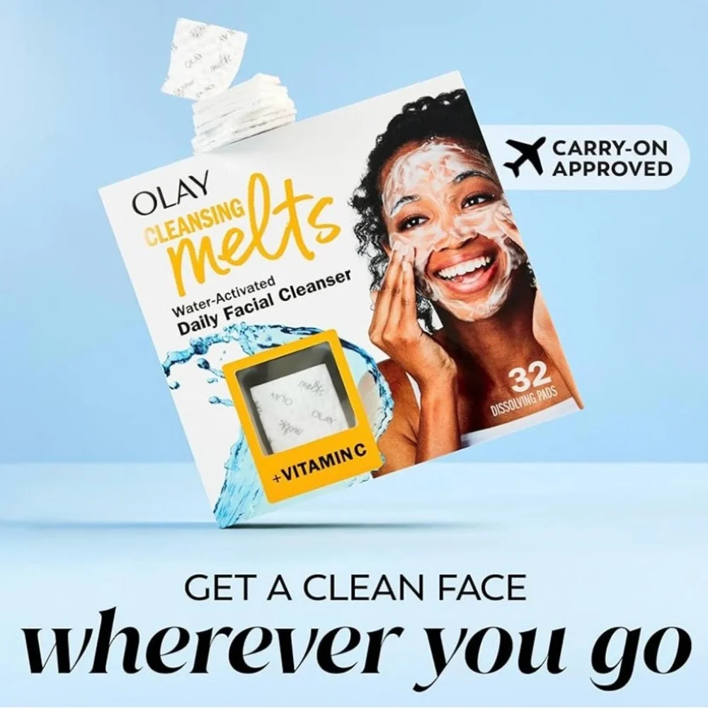 OLAY Cleansing Melts Daily Facial Cleanser - White and Gold